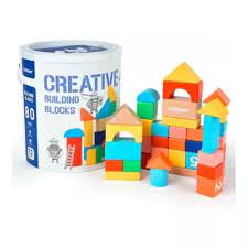 Mideer - Bloques De Madera Construcción Creativo 80 Montessori