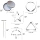 thumbnail image 5 of Herramientas para hacer dulces, cortadores de galletas de acero inoxidable, moldes para galletas, kit de juego de calamar, moldes redondos con forma de paraguas, triángulos y estrellas para hornear pa, 5 of 7