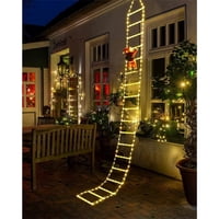Xusx111 - Luz De Navidad Led - 5.9Ft Navidad Decorativa Escalera Luz Con Papá Noel, Decoraciones De Navidad Luz Para Interior Al Aire Libre, Ventana, Jardín, Hogar, Pared, Decoración Del Árbol De Navi