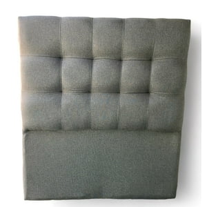 Muebles Barcelona - Respaldo De Cama 1 Plaza Valencia Tela Gris Oscuro