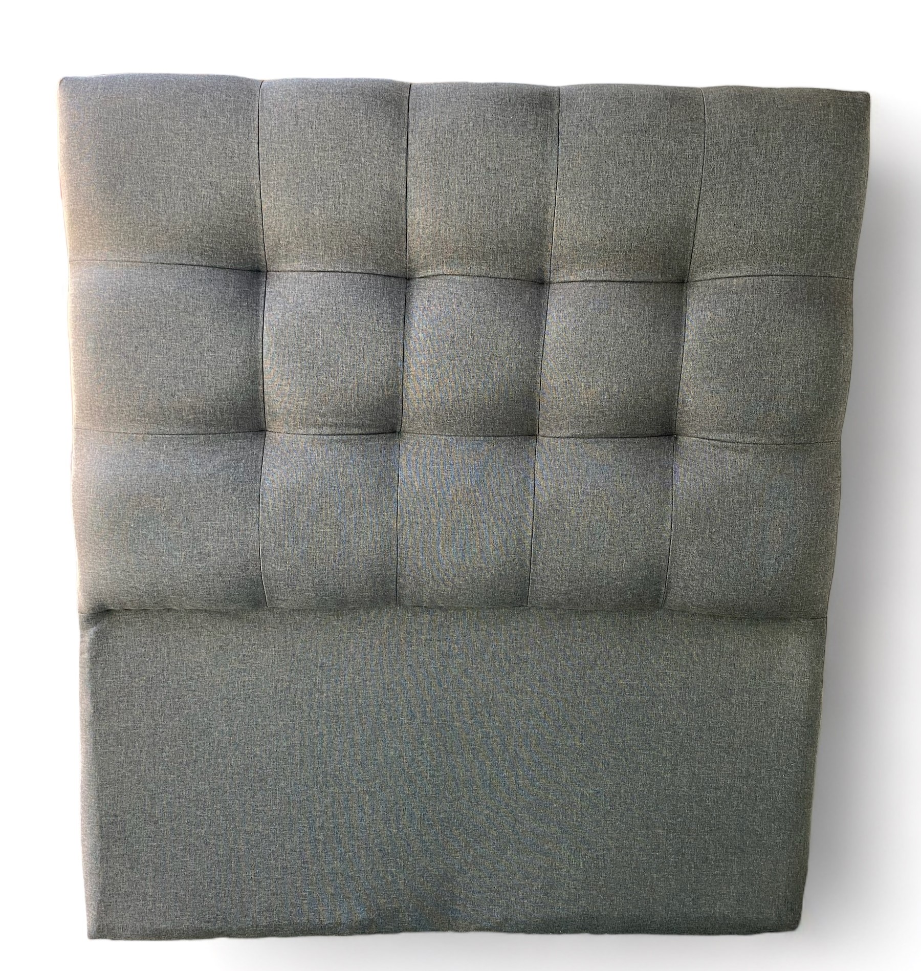 Muebles Barcelona - Respaldo De Cama 1 Plaza Valencia Tela Gris Oscuro