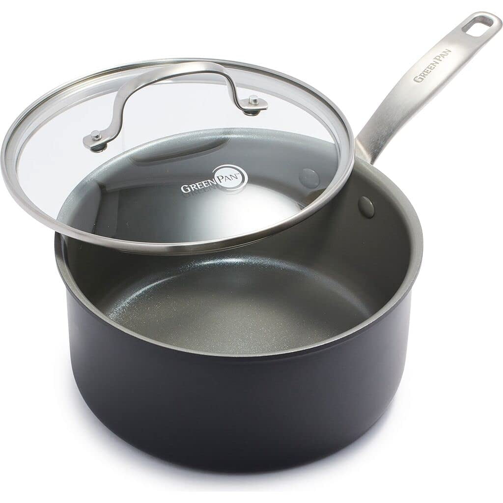 Cacerola Greenpan Chatham De Cerámica Sana Anodizada Dura, 3 Litros