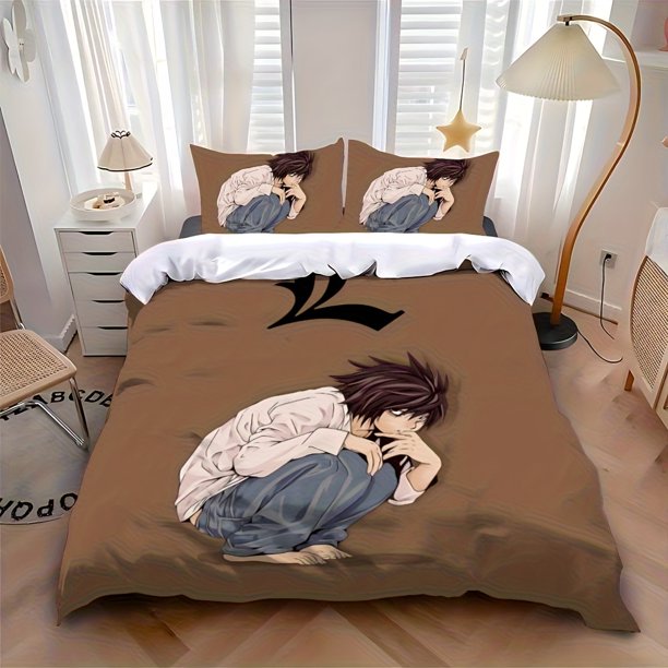 Cool Amine D-DEATHS N-NOTES Hot Printed Pattern Suitable Suitable for Home Bedrooms Guest Rooms