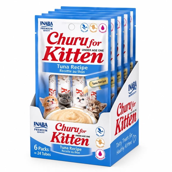 Inaba Churu Kitten Atún 14g x4 Pack 6 sobres