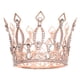 thumbnail image 3 of Diadema Redonda Completa De Coronas De Reina De Cristal Para Fiesta, Traje De Damas De Honor, Oro Rosa, 3 of 5