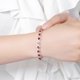 thumbnail image 4 of Pulseras de Rubí Creado Corte Corazón Chapadas en Oro de 18K para Mujer Pulsera de Tenis de Plata Esterlina S925 para Esposa 6-7.5 Pulgadas, 4 of 6