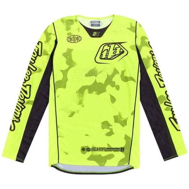 Polera troy lee se pro blotted flo yellow