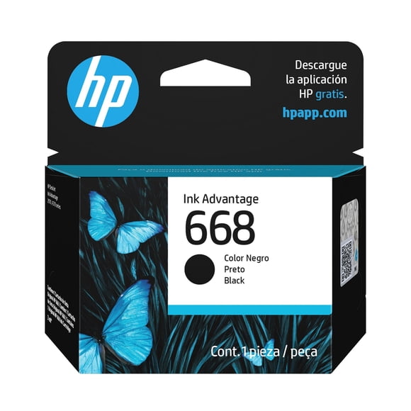 Cartucho de tinta HP 668  Negro Ink Advantage Original