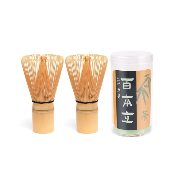 Juego de batidores para matcha, 2 unidades, de bambú, hechos a mano de forma tradicional