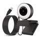 thumbnail image 1 of 1080P Webcam With Ring Light, Microphone. Wire Control Smooth Dimming, Advanced Auto-Focus, Desktop Or Laptop USB Webcam, Meeting Cameras, For Online Video Calling Recording Conferencing Online Classe, 1 of 2