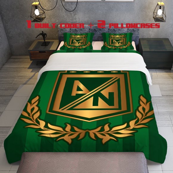 3pcs ANN Club Badge Print Themed Bedding Set Soft Duvet Cover and Two Pillowcases