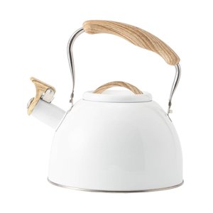 Magideal - Hervidor De Té Silbante De Acero Inoxidable Café Cocina Estufa Inducción 6L , Blanco-3L, 20Cm X 20Cm X 15Cm