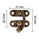 thumbnail image 3 of 12 piezas de cerradura decorativa para joyero, caja de madera, gancho de pestillo, hebilla de pestillo derecho, candado de cuerno con pestillo derecho y tornillos., 3 of 8