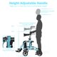 thumbnail image 5 of Andador Rollator 2 en 1 Goplus para Personas Mayores con Asiento y Silla de Ruedas, 5 of 9