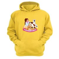 Genérico - Polerón Canguro Veterinaria Amarillo Talla Xl Unisex