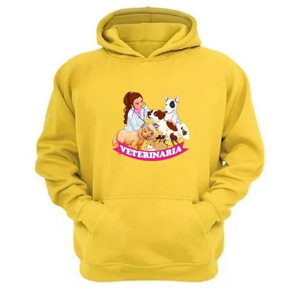 Genérico - Polerón Canguro Veterinaria Amarillo Talla Xl Unisex