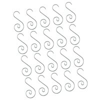 Magideal - 20X Ganchos Para Adornos Navideños, Accesorios De Decoración De Árboles, Colgadores De Adornos Navideños Prácticos, Versátiles Y Resistentes, Gancho Plata