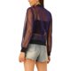 thumbnail image 3 of INSPIRE CHICChaqueta bomber para mujer de malla transparente con brillo, mangas largas, cremallera, XL, púrpura, 3 of 6