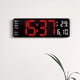 thumbnail image 1 of Reloj Digital De Pared Con Calendario Y Control Remoto Rojo, 1 of 2