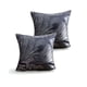 thumbnail image 3 of Pack De 2 Fundas De Cojines Satin Diseño Hojas 45cm X 45 Cm Gris, 3 of 4
