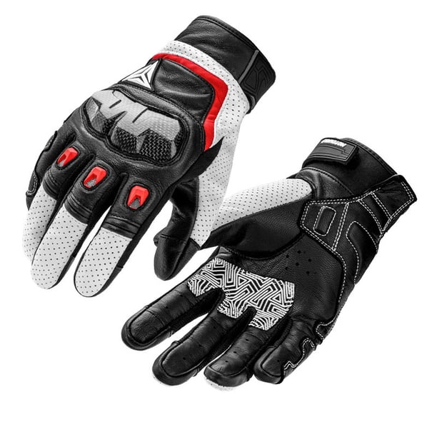 Guantes de Cuero para Motociclismo Motowolf 0305C