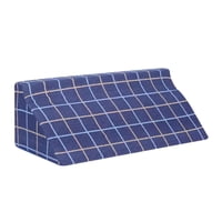 Bothyi - Almohada De Cuña Cojín De Apoyo Para La Espalda Del Cuello Con Memoria De Espuma Para Dormir Embarazo Cuadrícula Azul