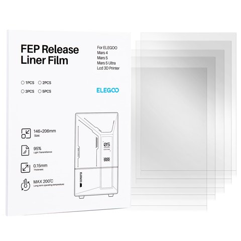 Fep Lanza La Película Elegoo Para Mars 4, Mars 5 Y Mars 5 Ultra