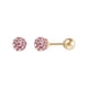 thumbnail image 1 of Aros Brilliance Oro 10K Cristal Rosado 4.8MM Stud, 1 of 3