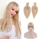 thumbnail image 1 of Loveternal Postizo 100% Cabello Humano Real Toppers con Flequillo para Mujer 14 Pulgadas (Natural Blonde), 1 of 6