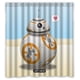 thumbnail image 1 of Cortina de ducha de Star Wars Bb 8, juego de cortinas de baño con ganchos, tamaño 60 x 72 pulgadas, 1 of 3