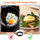 thumbnail image 5 of Juego de anillos para huevos COTEY, tamaño grande, 9 cm, acero inoxidable antiadherente, 4 unidades, 5 of 8