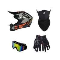 Ioensy - Casco De Bicicleta De Cara Completa Unisex Gorra Ventilación Transpirable Casco De Motocicleta L