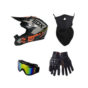 Ioensy - Casco De Bicicleta De Cara Completa Unisex Gorra Ventilación Transpirable Casco De Motocicleta L