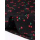 thumbnail image 5 of INSPIRE CHIC Blusas con Cuello en V para Mujeres Elegantes y Casuales con Estampado de Cerezas y Solapa en el Cuello, Manga Corta de Verano, Talla M, Color Negro, 5 of 6