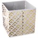 thumbnail image 1 of Papelera de almacenamiento DII de poliéster no tejido con forma de diamante metálico, pequeña, 1 of 3