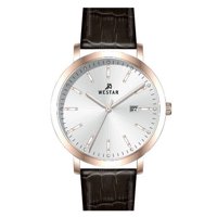 Westar - Reloj Profile Correa De Cuero Esfera Plateada Cuarzo 50216Ppn627 Para Hombre