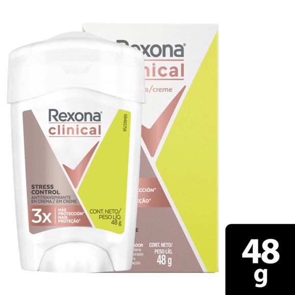 Desodorante Crema Rexona Clinical Stress Control Mujer, 48 g