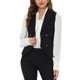 thumbnail image 1 of Chaleco de Traje para Mujer INSPIRE CHIC Doble Botonadura Negocios Solapa Elegante Chaleco XL Negro, 1 of 6