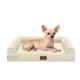 thumbnail image 1 of Cama Ortopédica para Perros Pequeños Lavable: Cama con Respaldo para Perros de Tamaño Pequeño, Espuma de Celdas de Huevo, Sofá Impermeable con Funda Removible - Beige, 1 of 7