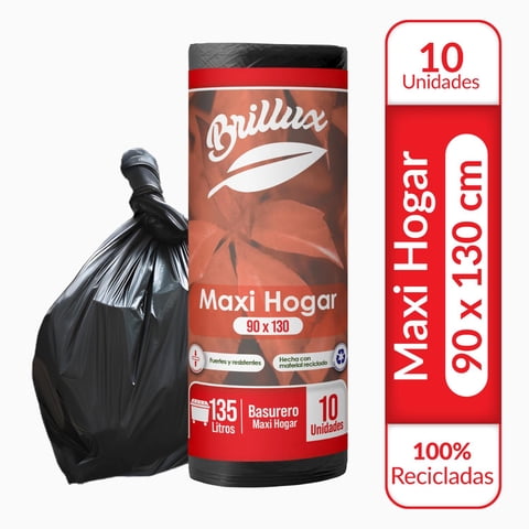 Genérico - Bolsa De Basura Grande 90X130 10 Unidades Gruesas Vitrauss