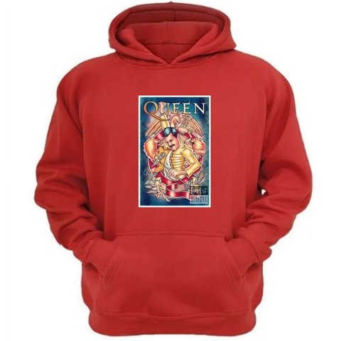 Genérico - Polerón Canguro Queen Rojo Talla Xs Unisex