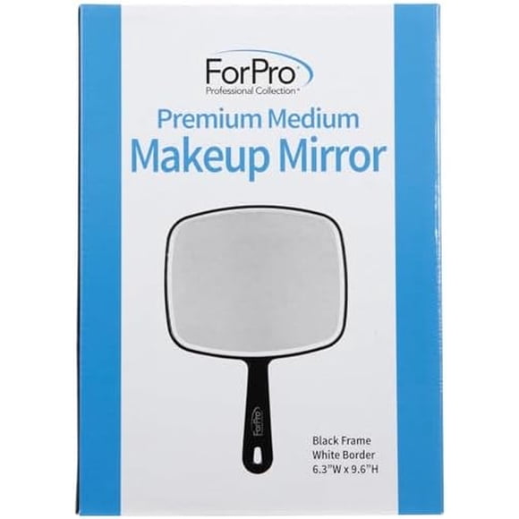 Espejo de Mano ForPro Premium Mediano Negro 24x16 cm Plástico