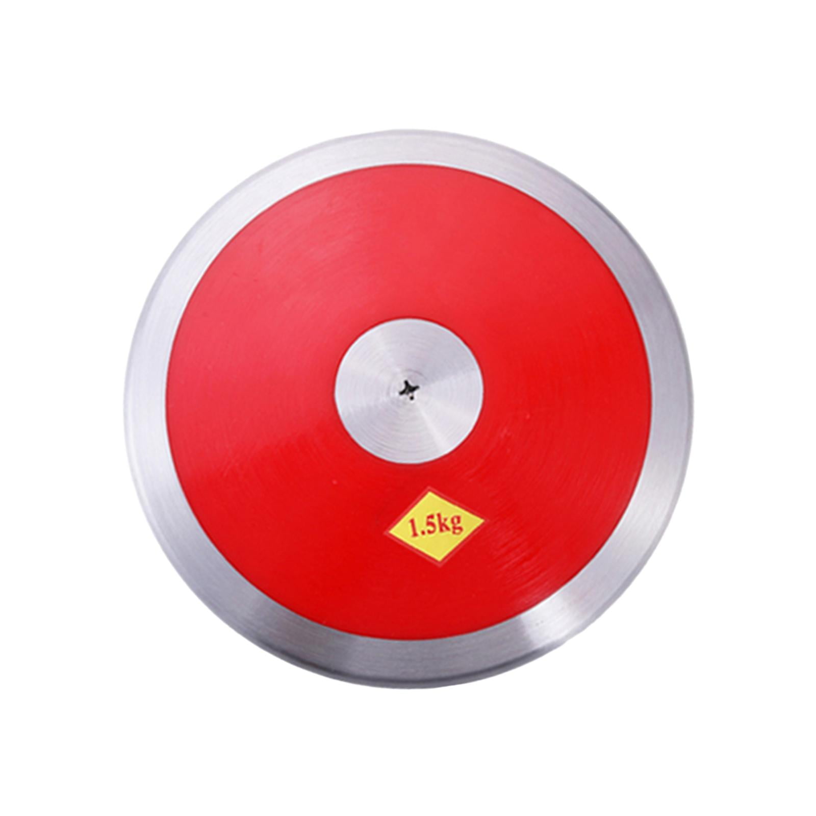 Magideal - Discó De Lanzamiento Deportivo Para Atletismo Disco De Práctica Resistente Núcleo Sólido De Acero Cobertura De Nailon Fácil Agarre Para Ejercicios Fís Rojo