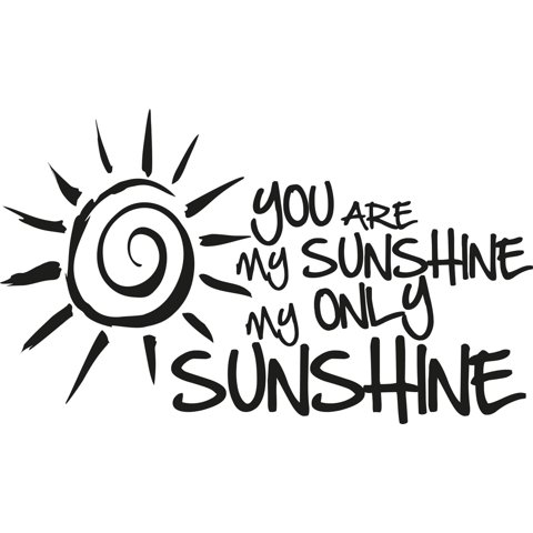 Rienda Libre Graphics - Frase Deco You Are My Sunshine My Only Sunshine Fr-11068