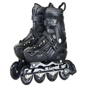 Genérico - Patin Lineal Con Luces Y Kit Talla S 31 34 Negro