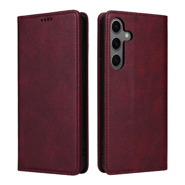 Funda Cartera para Samsung Galaxy S24 con Ranuras Tarjetas y Soporte - Protección Completa Rojo