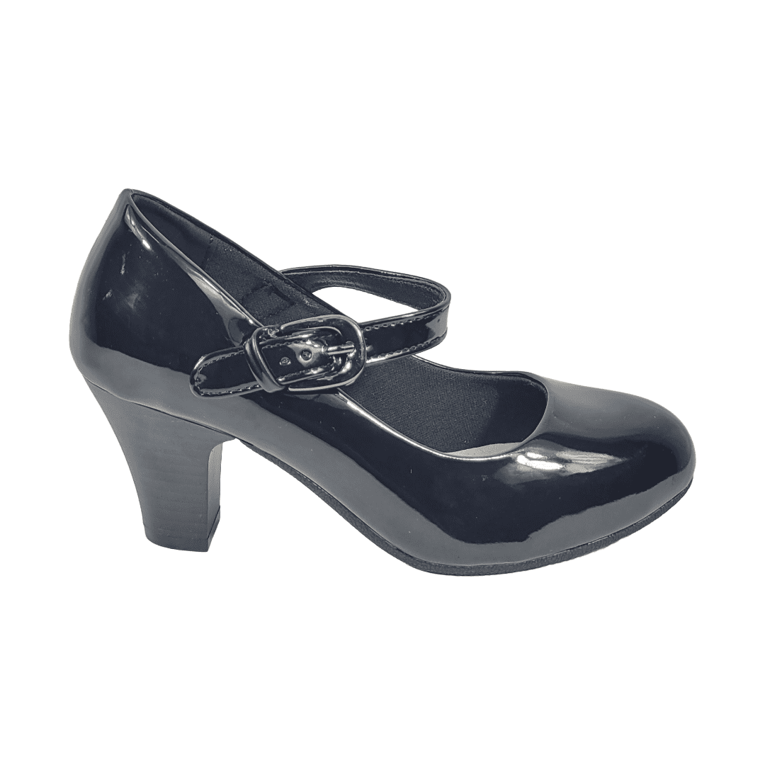 Zapatos De Cueca Thunder Blue Negro Charol Mujer 2023-1 - Talla 38