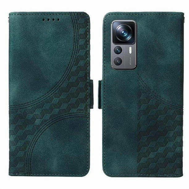 Carcasa FOXDOCK Xiaomi 12T Pro de cuero PU, diseño acolchado clásico, protección contra caídas y rayones