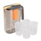 thumbnail image 3 of Jarra Hermética Transparente Para Bebidas Con 4 Tazas, Jarra De Té Helado Para Té, Café, Negro, 3 of 3