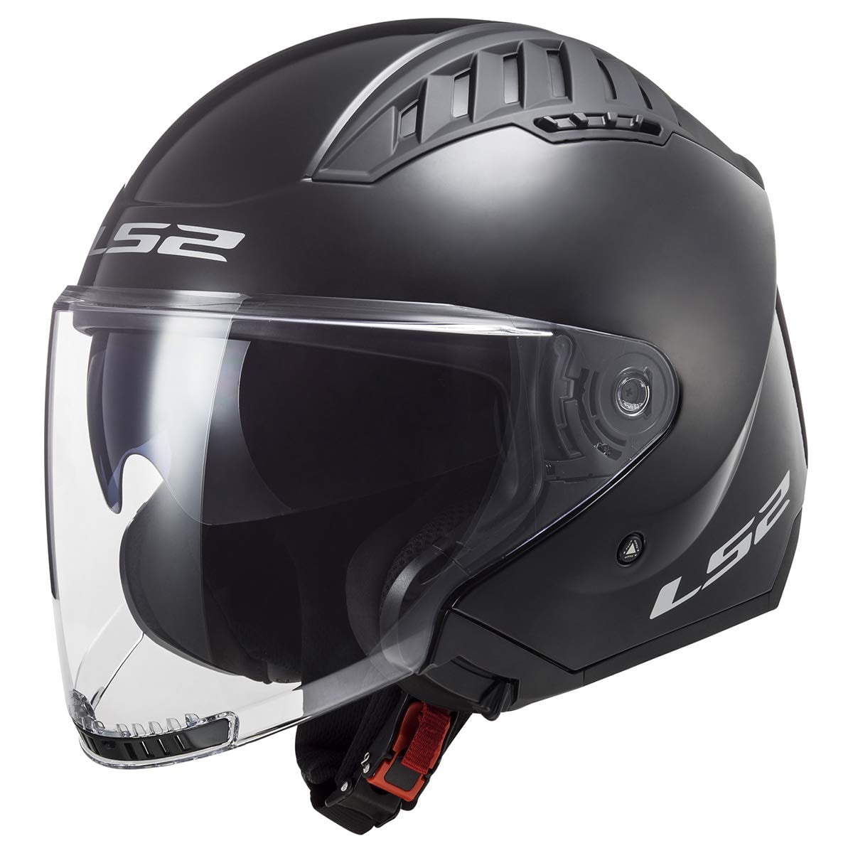 Casco Ls2 Copter Open Face Gloss Black Talla L Para Motocicleta